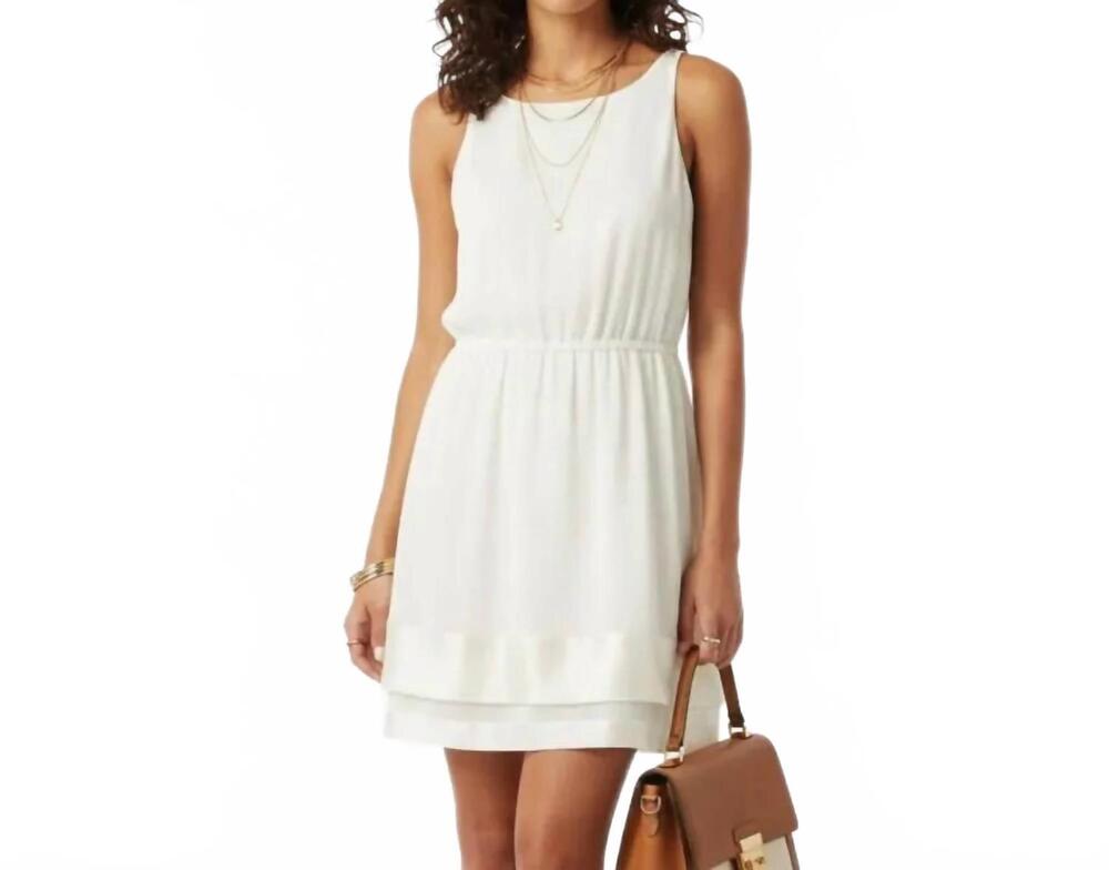 NEW BANANA REPUBLIC silk sleeveless mini dress in ivory